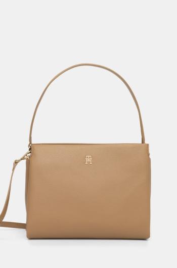 Kabelka Tommy Hilfiger béžová farba, AW0AW17173