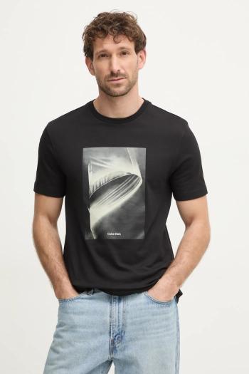 Tričko Calvin Klein pánske, čierna farba, s potlačou, K10K113797