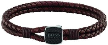 Hugo Boss Štýlový náramok z hnedej kože 1580048 19 cm