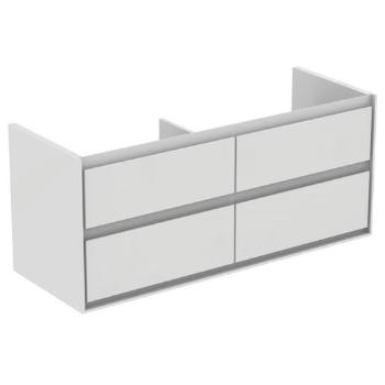 Kúpeľňová skrinka pod umývadlo Ideal Standard Connect Air 120x44x51,7 cm v kombinácii biela lesk / biela mat E0822B2