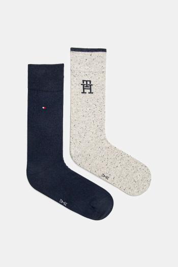 Ponožky Tommy Hilfiger 2-pak pánske, tmavomodrá farba, 701232599