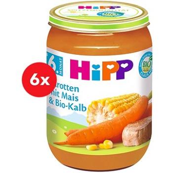 HiPP BIO Mrkva s kukuricou a BIO teľacím mäsom 6× 190 g (4062300260801)