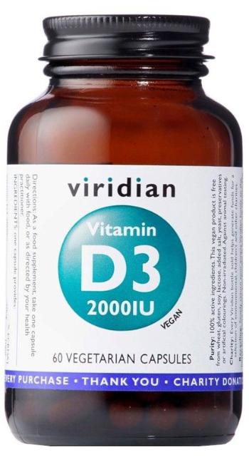 VIRIDIAN Vitamin D3 2000IU 60 kapsúl