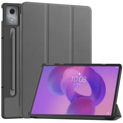 LEATHER Zaklápací kryt pre Lenovo Idea Tab Pro šedý