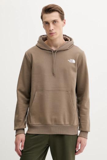 Mikina The North Face Simple Dome hnedá farba, s kapucňou, jednofarebná, NF0A89FCBOW1