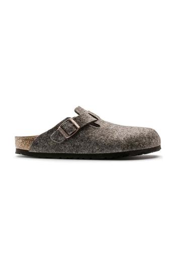 Papuče Birkenstock Boston šedá farba, 160581