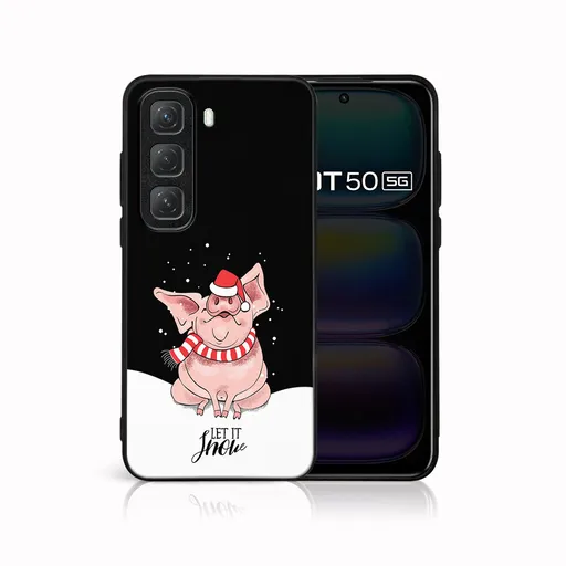 MY ART Kryt s vianočným dizajnom Infinix Hot 50 LET IT SNOW (075)