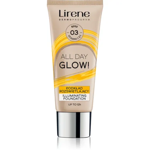 Lirene Vitamin C rozjasňujúci fluidný make-up pre dlhotrvajúci efekt odtieň 03 Beige 30 ml