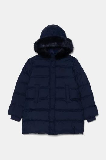 Detská páperová bunda United Colors of Benetton tmavomodrá farba, 2WU0CN04Z