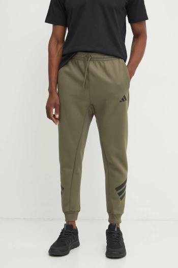 Tepláky adidas Future Icons pánske, zelená farba, jednofarebné, JD4866