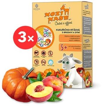 GOLDIM Kozia kaša kukurično-ryžová s broskyňou 3× 225 g