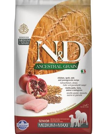 Farmina N&D dog AG senior medium & maxi, chicken, spelt, oats & pomegranate 2,5kg