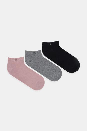 Ponožky Calvin Klein 3-pak ružová farba, 701234366