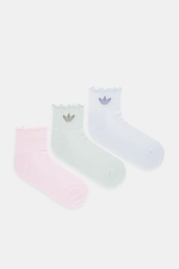 Ponožky adidas Originals 3-pak ružová farba, KC8728