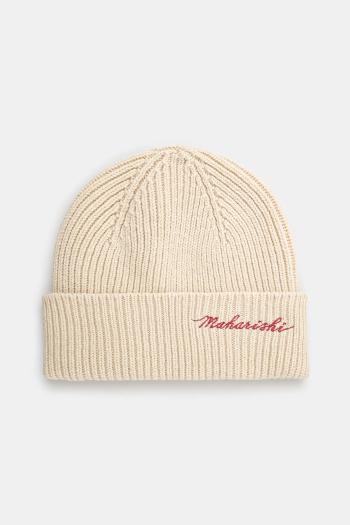 Vlnená čiapka Maharishi Maharishi Embroidered Beanie béžová farba, vlnená, 1368.ECRU