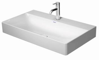 DURAVIT DURAVIT - DuraSquare Umyvadlo 80x47 cm, bez přepadu, s otvorem pro baterii, DuraCeram, bílá 2353800041
