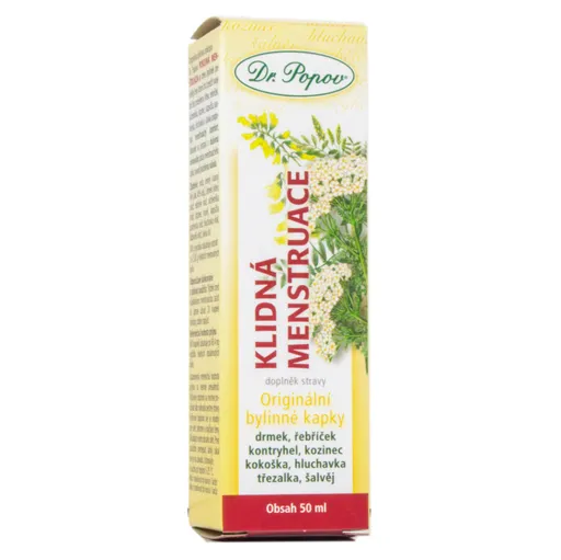 DR.POPOV Pokojná menštruácia originálne bylinné kvapky 50 ml