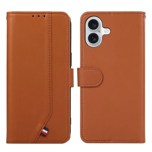 ABEEL DELICATE Peňaženkový obal Apple iPhone 17 hnedý