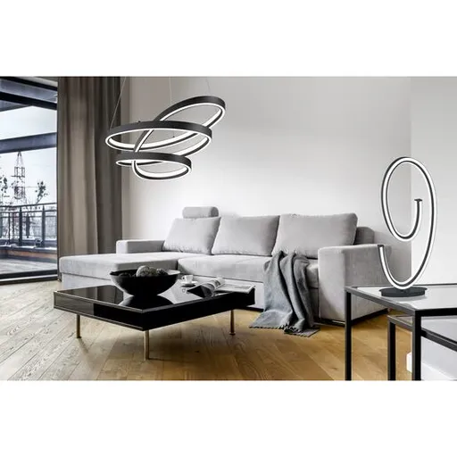 LED stolová lampa Cinque Ciola čierna 577210132