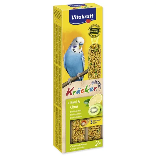 Tyčinky Vitakraft Kracker s kiwi a citrusmi 2ks