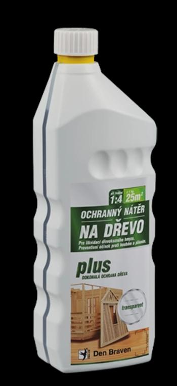 DEN BRAVEN - Ochranný náter na drevo PLUS 1 kg transparentná