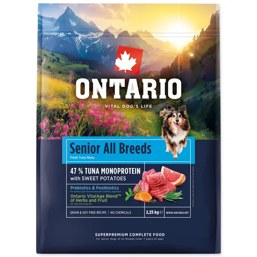 Krmivo Ontario Senior All Breeds Monoprotein Tuna