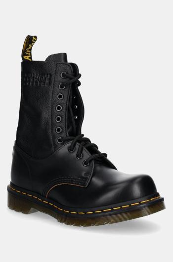 Kožené workery MM6 Maison Margiela MM6 Maison Margiela x Dr. Martens dámske, čierna farba, na platforme, S66WU0126.P8030