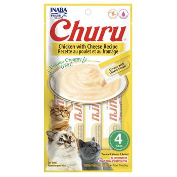 Inaba Churu Pyré cat Kura so syrom maškrta pre mačky 4tuby 56g