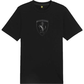 Puma FERRARI RACE TONAL BIG SHIELD TEE Férfi póló, fekete, méret