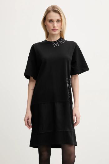 Šaty MM6 Maison Margiela čierna farba, mini, rovný strih, S52DA0058.M20050