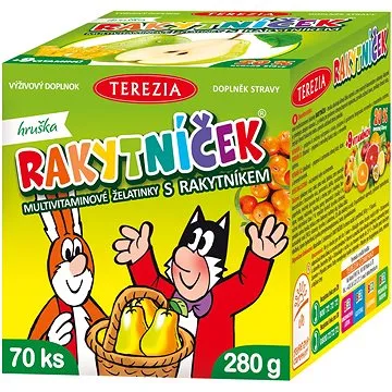 RAKYTNÍČEK želatinky HRUŠKA 70 ks (3525921)
