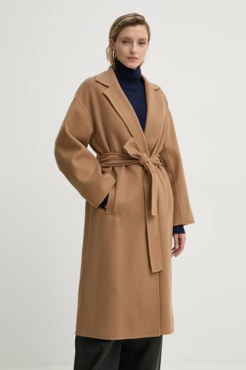 Vlnený kabát A.L.C. Peter hnedá farba, prechodný, oversize, 1JAKT00918