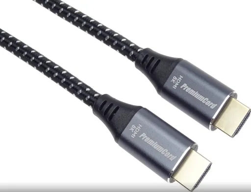 PremiumCord ULTRA HDMI 2.1 High Speed + Ethernet kábel 8K @ 60Hz, pozlátené 5m