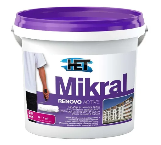 MIKRAL RENOVO ACTIVE - Fasádna farba proti plesniam a riasam (biela, 1 kg)