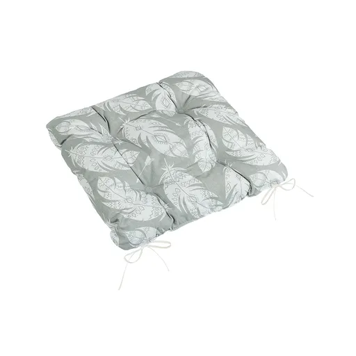 Bellatex Sedák Adela prešívaný Pierka sivá, biela, 40 x 40 cm