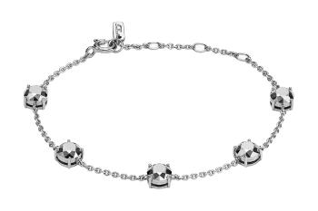 Diesel Fashion strieborný náramok s kryštálmi DL1358040