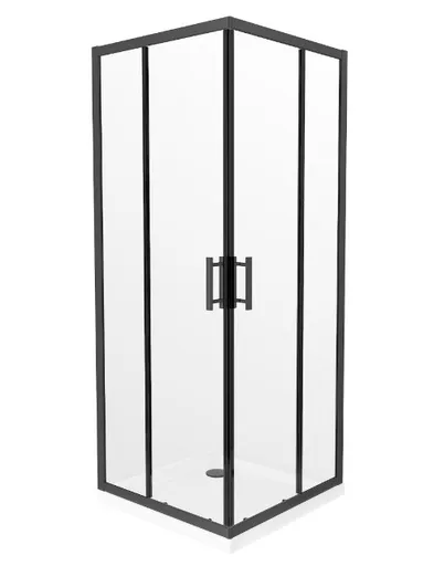MEXEN/S - Rio Sprchovací kút štvorcový 80x80, transparent, chrom + vanička so sifónom 860-080-080-70-00-4010