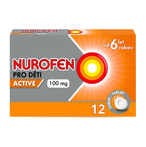 NUROFEN pre deti Active 100 mg 12 orodispergovateľných tabliet
