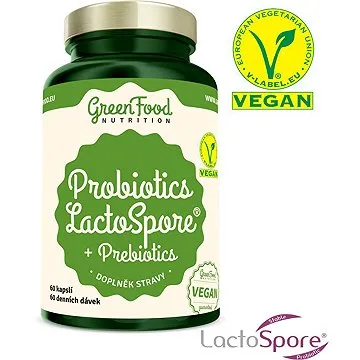 GreenFood Nutrition Probiotika LactoSpore® + Prebiotics 60 kapsúl (8594193924257)
