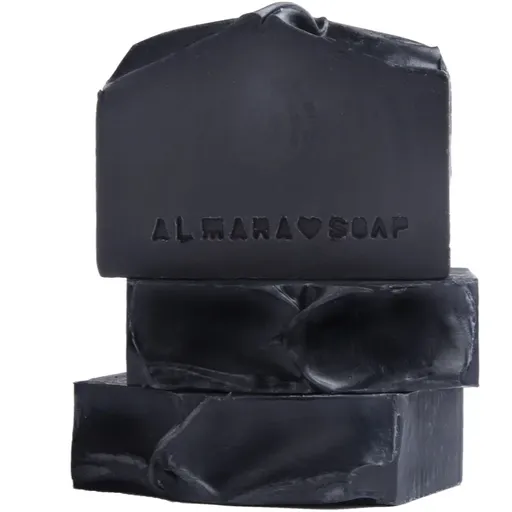 Almara Soap Natural Black As My Soul prírodné tuhé mydlo pre mastnú a problematickú pleť 90 g