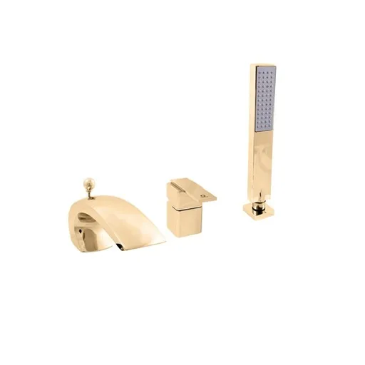 Vaňová batéria RAV Slezák LOIRA so sprchovacím setom v zlatom prevedení LR572.0SZ