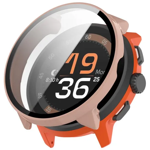 PC FULL COVER Plastový kryt so sklom pre Suunto Run ružový