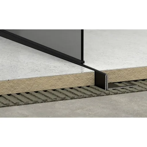 Lišta pravá Havos čierna, nerez komaxit, dĺžka 100 cm, výška hrany 12,5 mm, SPNRZK12100PC