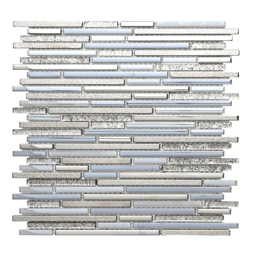 Sklenená mozaika Premium Mosaic platin 30x30 cm lesk MOSMIXPLATIN