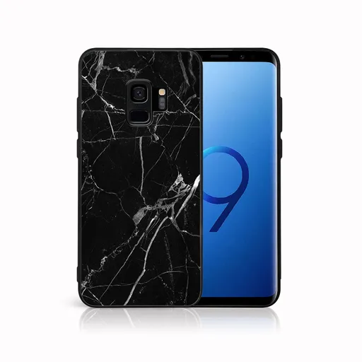 MY ART Ochranný obal pre Samsung Galaxy S9 BLACK MARBLE (142)