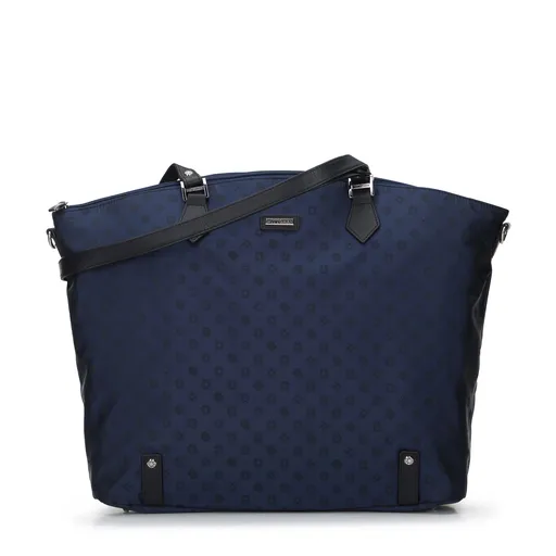 Shopperka zo žakáru a kože granátová 95-4-901-N