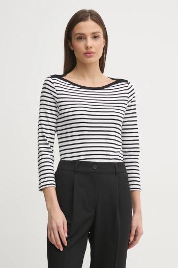 Bavlnené tričko s dlhým rukávom United Colors of Benetton biela farba, 30YSD109W