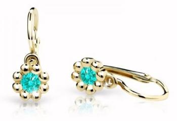 Cutie Jewellery Zlaté detské náušnice C2030-10-X-1 svetlozelená