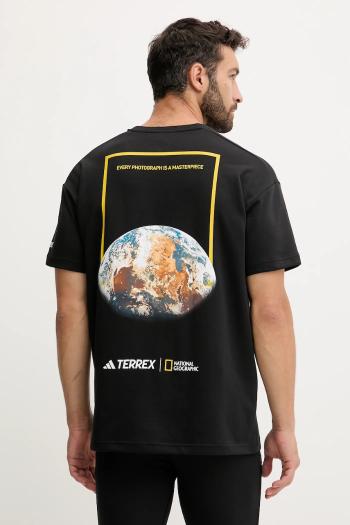 Športové tričko adidas TERREX čierna farba, vzorované, KC2352