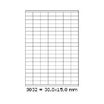 Samolepiace etikety 30 x 15 mm, 133 etikiet, A4, 100 listov